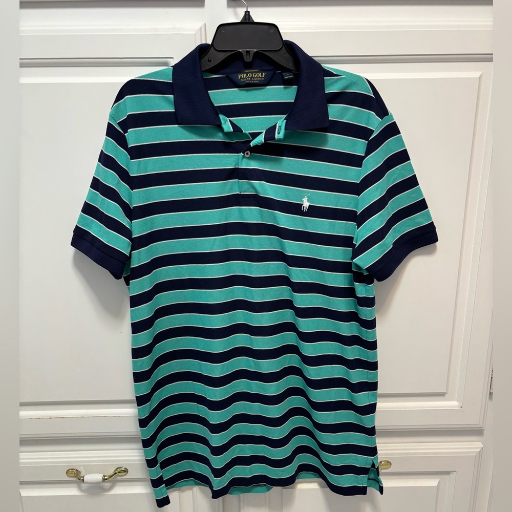 Polo Ralph Lauren Golf Performance Horizontal Stripe Pique Polo Men's Large